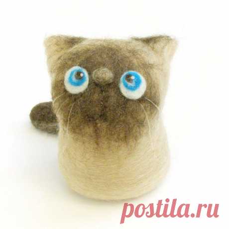 И снова котики методом валяния (трогательные и нежные)).