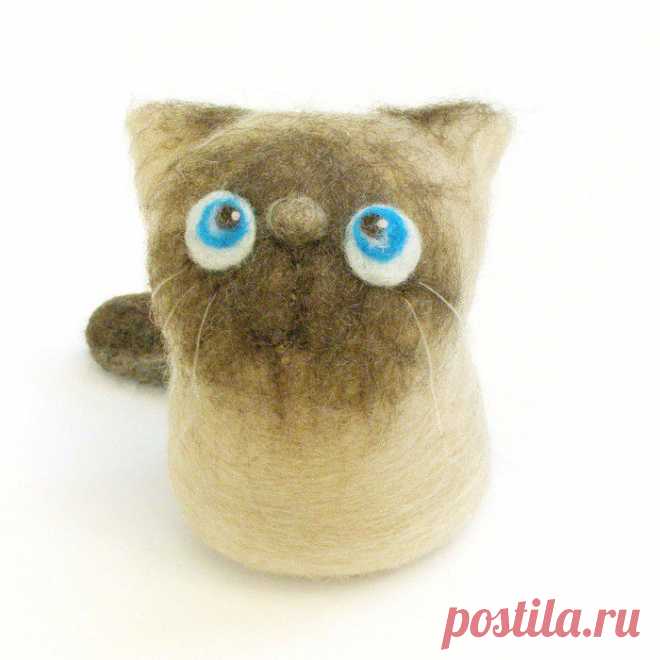 И снова котики методом валяния (трогательные и нежные)).