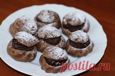 Шоколадные заварные пирожные