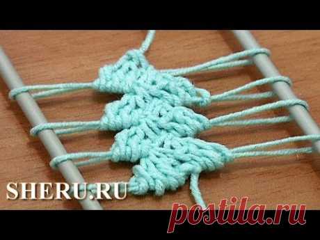Hairpin Lace Crochet Tutorial 14 Как связать ленту на вилке