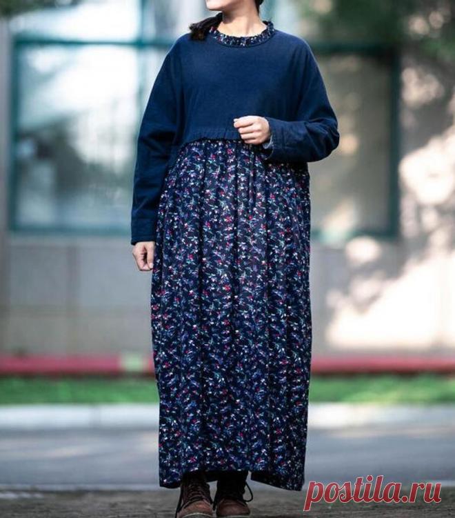 Women's longsleeves dress Loose Fitting maxi dresses | Etsy