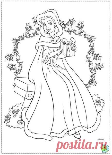 Новогодние раскраски с диснеевскими принцессами / Здоровый аппетит