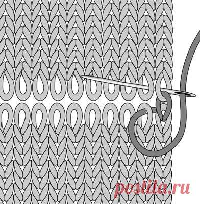 How to Graft Stitches Head to Head - Kitchener with the needles out and the stitches lying flat