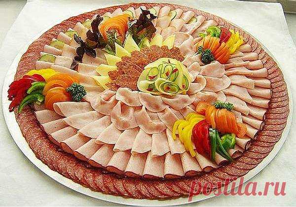 Красивое, но при этом простое оформление мясной нарезки