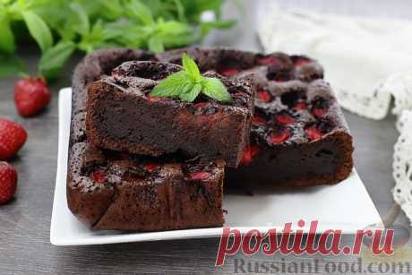 Рецепт: Брауни с клубникой на RussianFood.com
