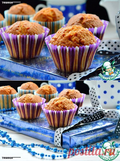 Кексы с печеньем и карамельным соусом - кулинарный рецепт