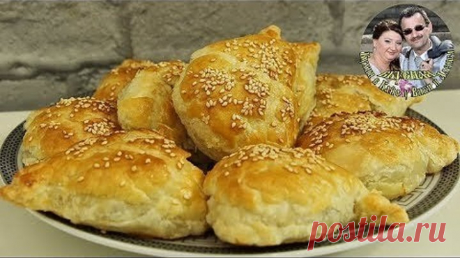 Аля САМСА. Ленивые пирожки с мясом из слоеного теста в духовке