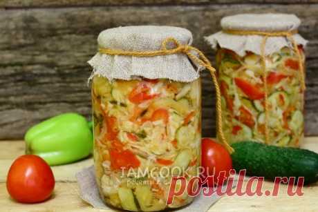 Салат из огурцов и капусты на зиму — рецепт с фото пошагово