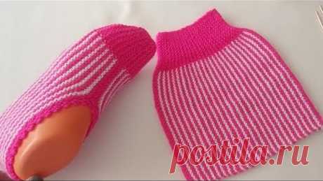 kolay bayan patik modeli / iki şiş patik modeli / çeyizlik çetik modeli yapılışı / easy booties