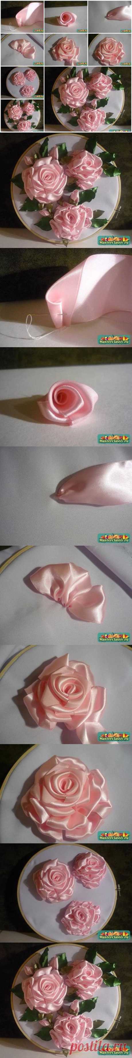 DIY Embroidery Ribbon Roses | iCreativeIdeas.com