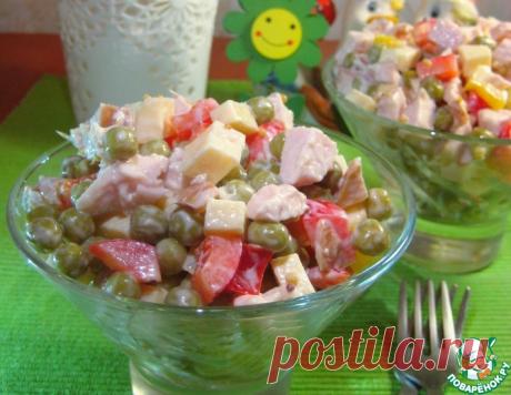 Салат с копченой куриной грудкой – кулинарный рецепт