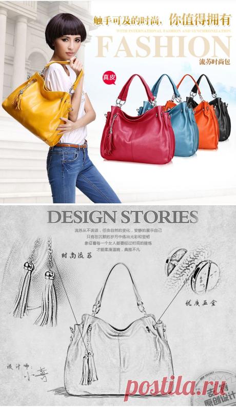 Aliexpress.com: Купить 2015 мода высокое качество женщины сумки из натуральной кожи сумка кисточкой женский плеча сумки леди сумка bolsas femininas из надежных мешок джута поставщиков на Perfect Bag---Shopping From China.