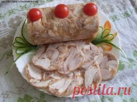 Как приготовить куриный рулет в бутылке - рецепт, ингредиенты и фотографии