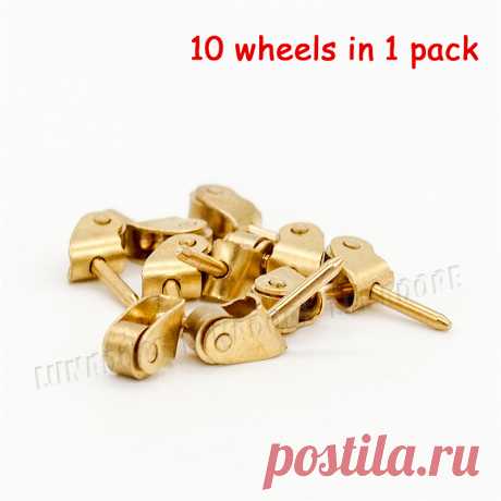 Odoria 1:12 Миниатюрный 10 ШТ. в 1 году Упак. Шкив Золотой Колеса DIY Кукольный Домик Оборудования, Мебели, Аксессуаров купить на AliExpress