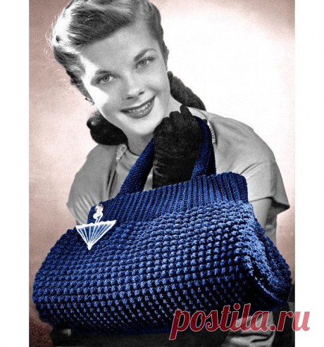 (410) Vintage Crochet Pattern 1940s Crocheted Doctor Bag Purse Tote Handbag Digital Download PDF