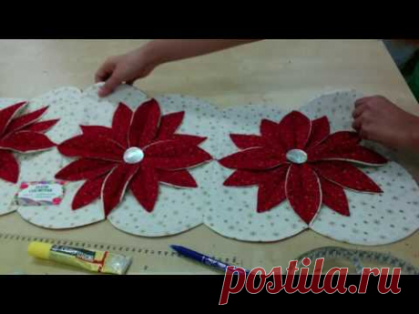 TUTORIAL BASICO Nº 3 DE PATCHWORK FALSA CATEDRAL CAMINO DE MESA NAVIDAD