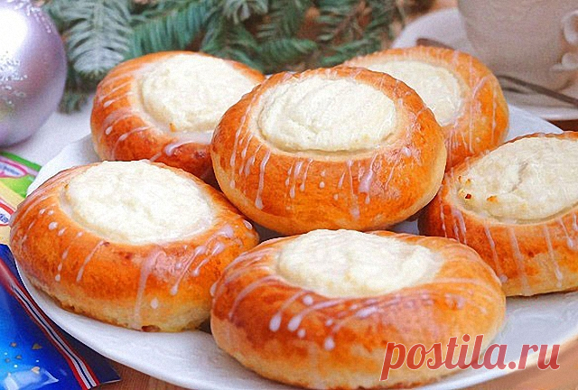 Ватрушки с творогом под сахарной глазурью — Домашние заботы