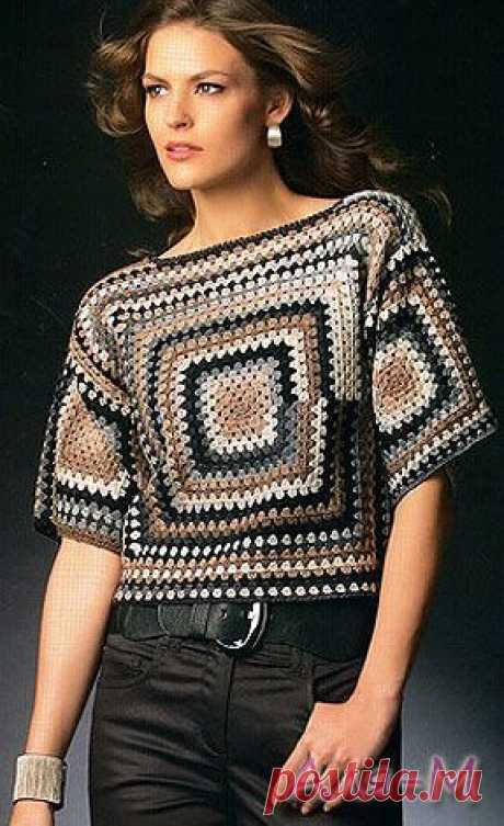 Crochetemoda: Вязание крючком - Блузки Цветные