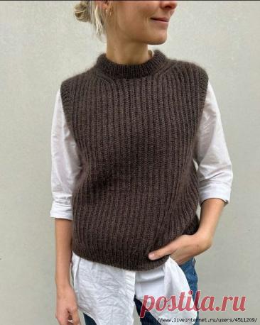 Безрукавка спицами. МК