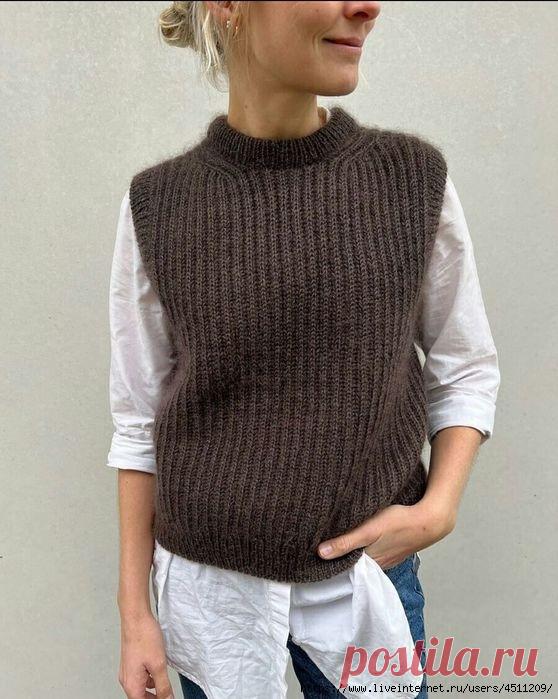 Безрукавка спицами. МК