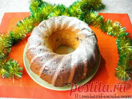 Имбирный кекс с изюмом и цукатами (без сахара)