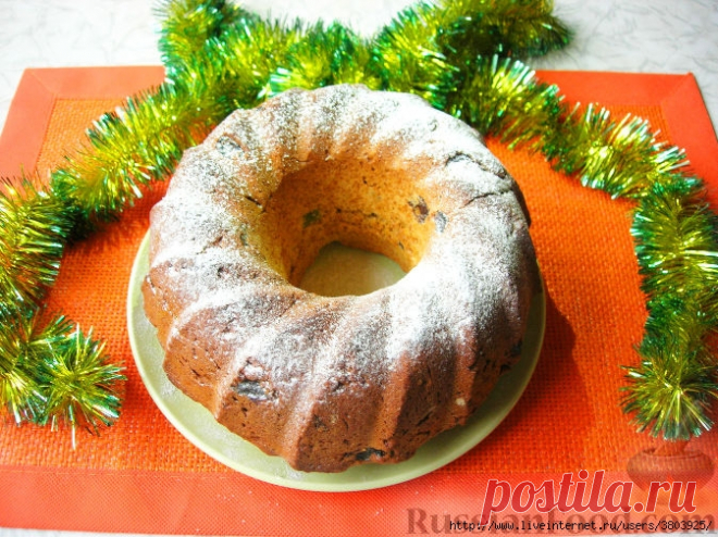 Имбирный кекс с изюмом и цукатами (без сахара)