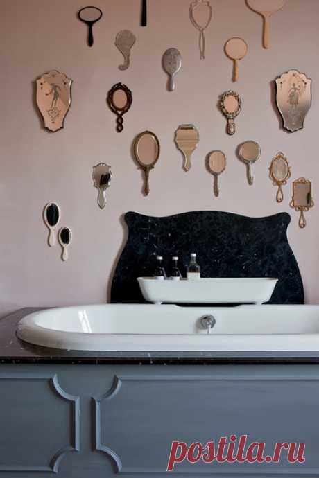 Группа зеркал на стене: 20 стильных примеров | ELLEDECORATION