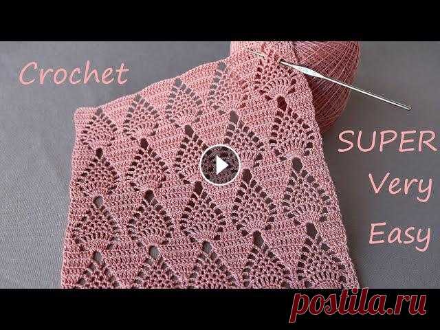 SUPER EASY Beautiful Pattern Crochet  СУПЕР легкий УЗОР 