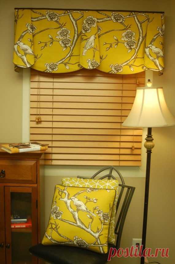 Window Valance Custom PEYTON Hidden Rod Pocket Valance fits 47"- 66" window…