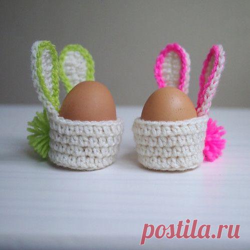 Вязаные аксессуары для пасхальных яиц