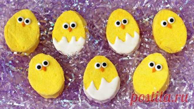 Homemade Marshmallow Chicks Adorable Easter marshmallow chicks that can be made at home.