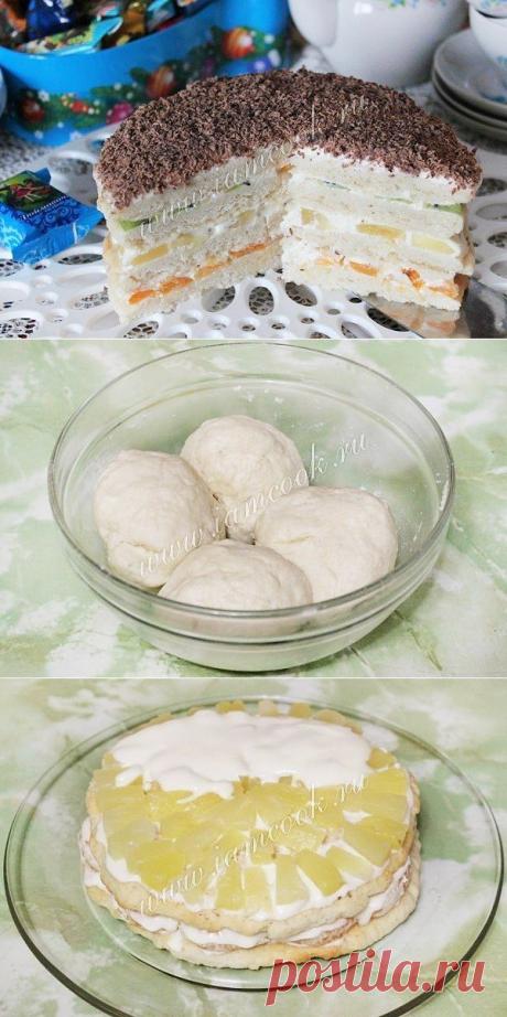 СМЕТАННЫЙ ТОРТ С ФРУКТАМИ