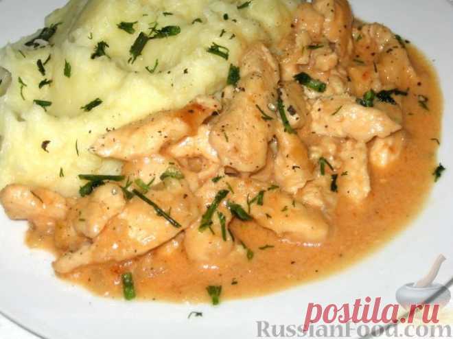 Рецепт: Куриный беф-строганов на RussianFood.com