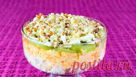 Попался новый рецепт салата "Зимушка": попробовала приготовить, вкуснее салата я давно уже не ела(необычное сочетание продуктов) | Почавкаем | Рецепты | Дзен