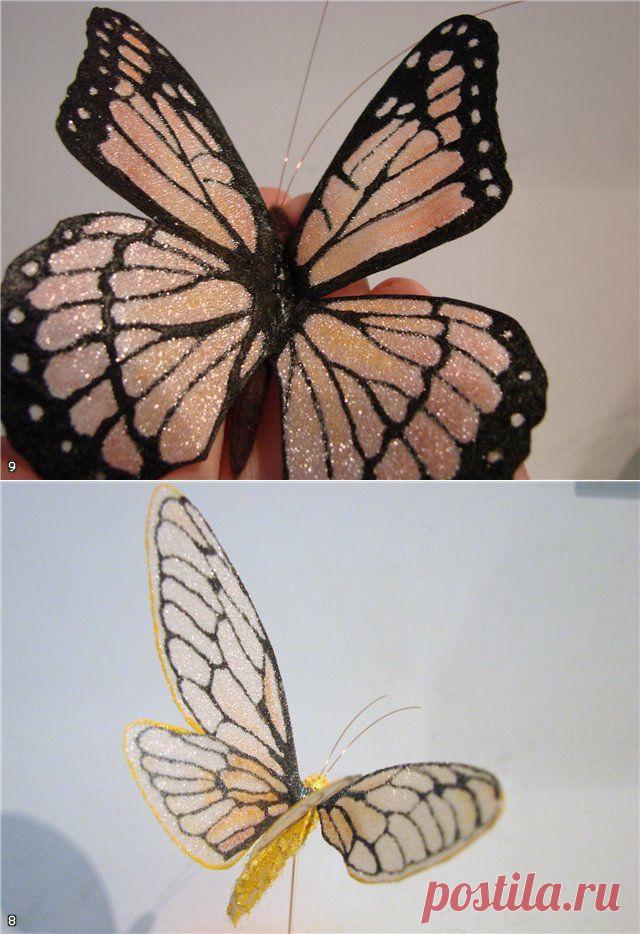 Бабочка из органзы.