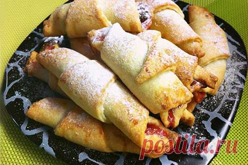 Рогалики из песочного теста на сметане — Моя кухня