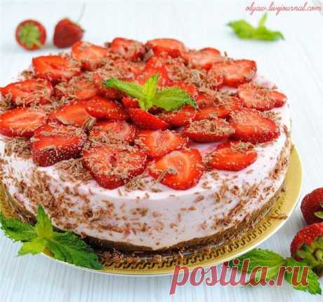 КЛУБНИЧНЫЙ ТОРТ (без выпечки)