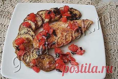 (расчёт калорийности рецепта) - жареная курица с печеными баклажанами под помидорным соусом. Кулинарная книга рецептов. Салаты, выпечка.