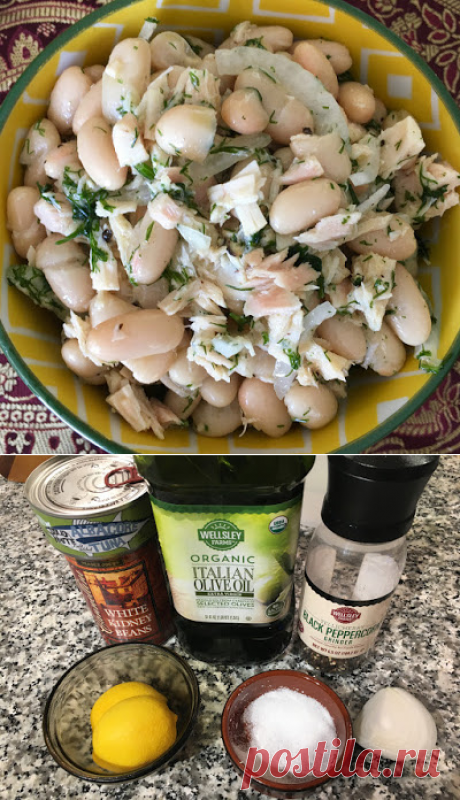 Невыразимая легкость кулинарного бытия...: Итальянский салат из белой фасоли с тунцом