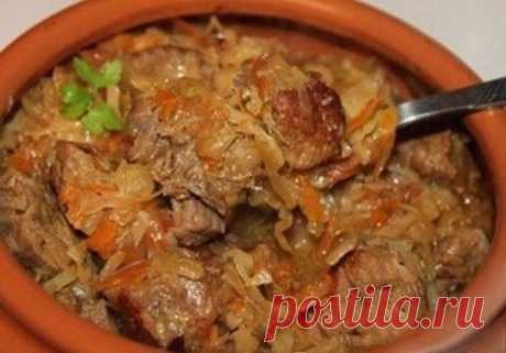 Гуляш с капустой в горшочке / Идеальный рецепт