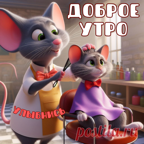 С добрым утром, 
Желаю я в этот денек
Добра, улыбок и тепла,
Эмоций радостных мешок,
Чтоб жизнь счастливою была!