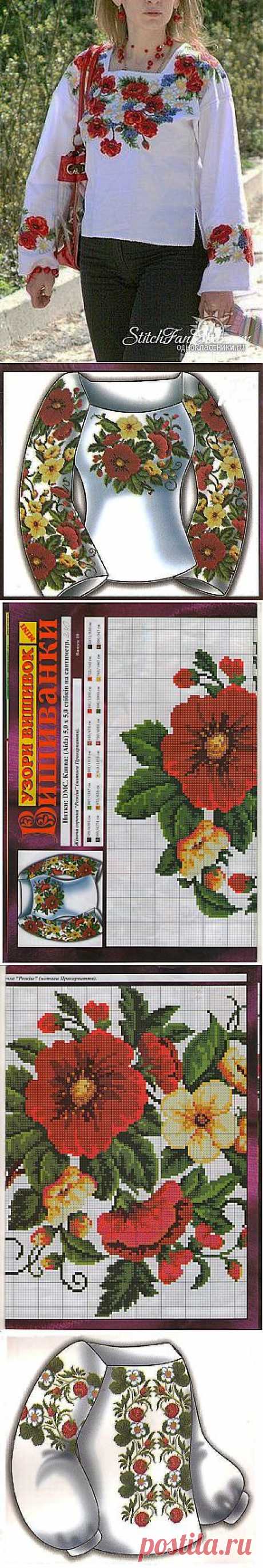 Вышиванка с выкройкой....