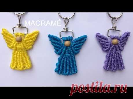 Macrame Llavero Angel - YouTube