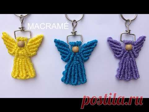 Macrame Llavero Angel - YouTube