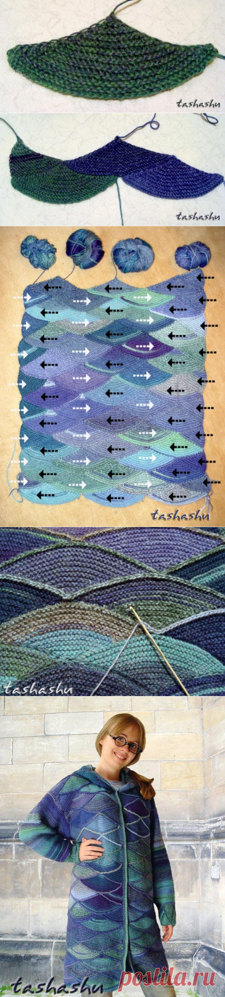 Пальто &quot;Та еще змея!&quot; (МК - вязание чешуи). - Ярмарка Мастеров - ручная работа, handmade