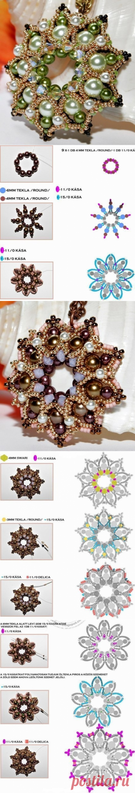 Плетем красивые подвески из бисера и бусин