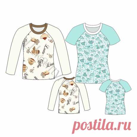 Выкройки свитшота и футболки реглан | Шкатулка