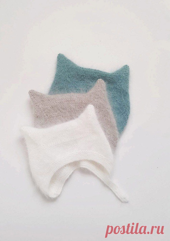 Простая шапочка для малыша 1 Моток пряжи Анни Блатт ангора или пряжи с подобной толщиной, спицы №4 Один размер: подходит для малышей 3-9 месяцев  Набрать 65 петель и вязать 11 рядов платочной вязкой. 12-й ряд: 3 лиц.