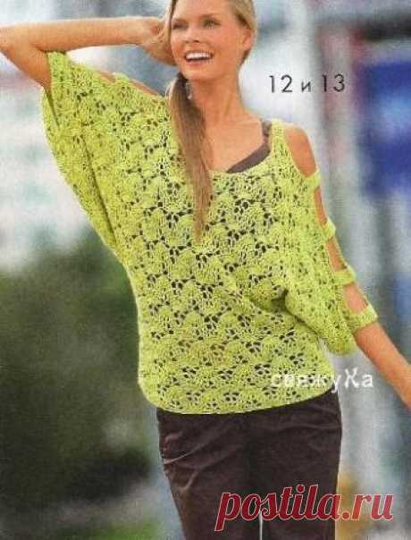 Кофта с открытыми плечами