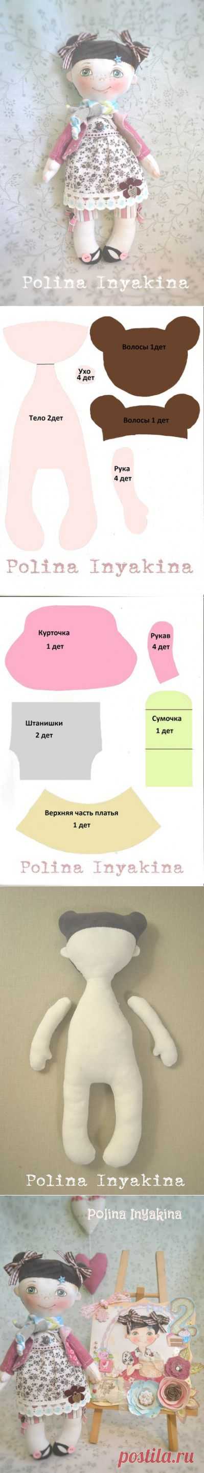 Маленькая куколка. Выкройка от Полины Инякиной / Разнообразные игрушки ручной работы / PassionForum - мастер-классы по рукоделию